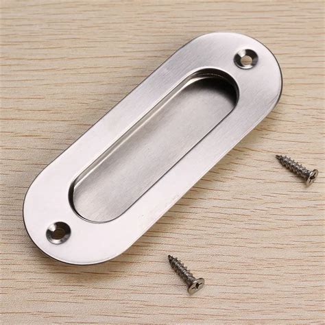 flush steel cabinet handles|recessed cabinet pull handles.